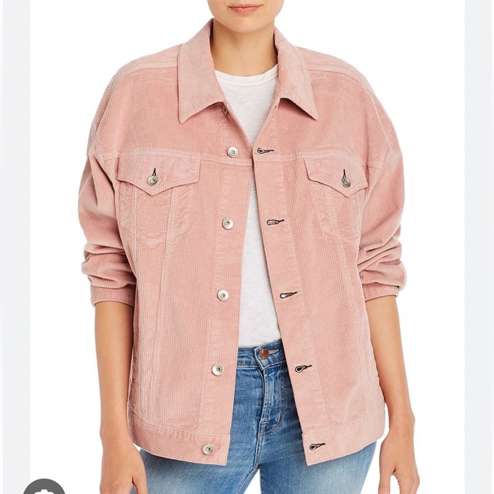 Rag & Bone Max Oversized Corduroy Trucker Jacket – Pink - Size XS